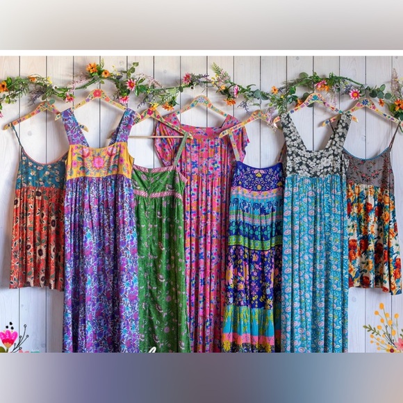 NATURAL LIFE Size XS Patti Side Slit Maxi Floral Dress with Straps - Picture 14 of 14